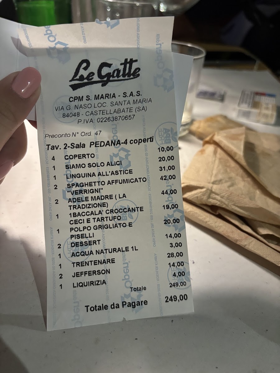 Menu Le Gatte - Ristorante-4